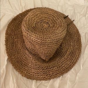 NWOT Brown Straw Beach Hat
